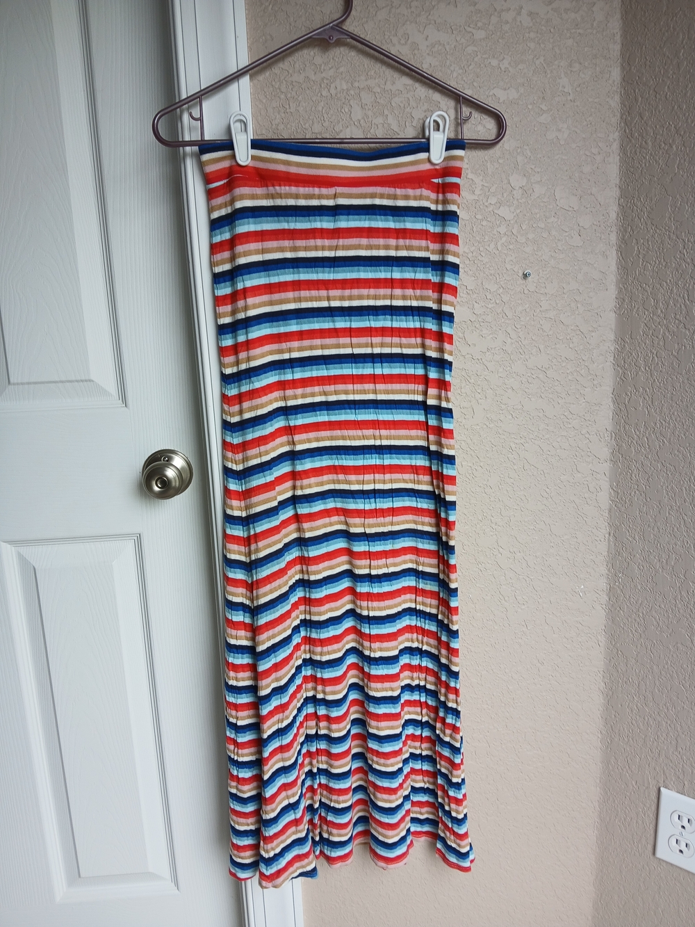 Striped Multicolor Maxi Skirt - Comfortable Summer Style